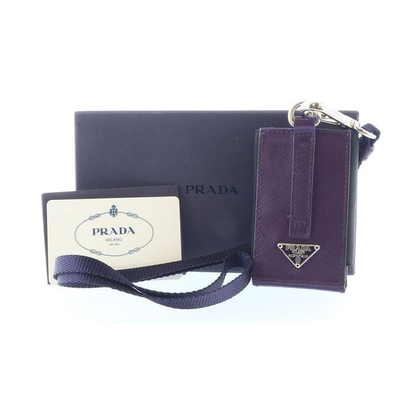 Prada Purple Leather Signature Ipod Case Accessory Bag Charm - Picture 1 of 5